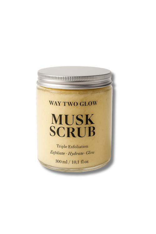 Musk Scrub — 3-in-1 Triple Exfoliating Body Scrub & Hydrating Balm | Way Two Glow