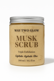 Musk Scrub — 3-in-1 Triple Exfoliating Body Scrub & Hydrating Balm | Way Two Glow